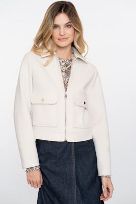Geisha Jacket Zip 55518-10 Jackets 10 Off-white