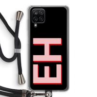 Monogram: Samsung Galaxy A12 Transparant Hoesje met koord