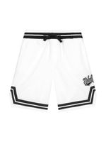 Dolce & Gabbana Kids short de sport à logo appliqué - Blanc