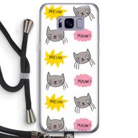 Meow: Samsung Galaxy S8 Transparant Hoesje met koord
