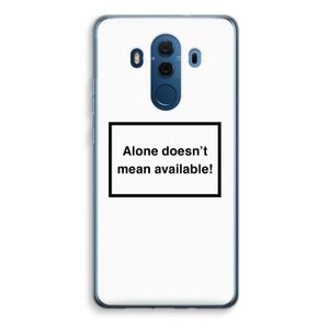 Alone: Huawei Mate 10 Pro Transparant Hoesje