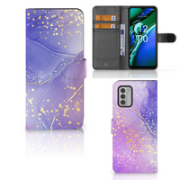 Hoesje voor Nokia G42 Watercolor Paars - thumbnail