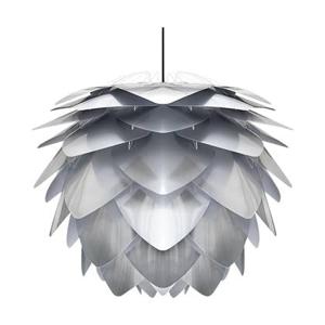 Umage Silvia Medium hanglamp brushed steel - met koordset zwart - Ø 50