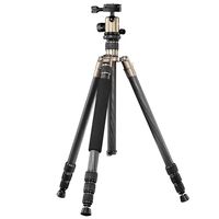 Mantona Titanium Carbon 2 in 1 Tripod 1/4 inch, 3/8 inch Werkhoogte: 50 - 159 cm Donkergrijs Incl. tas, Kogelkop