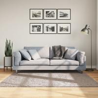 VidaXL Vloerkleed pamplona shaggy hoogpolig modern 160x160 cm beige