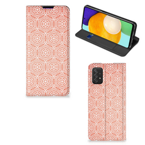 Samsung Galaxy A03s Hoesje met Magneet Pattern Orange