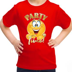 Verkleed T-shirt voor meisjes - Party Time - rood - carnaval - feestkleding voor kinderen
