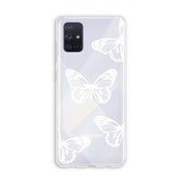 White butterfly: Galaxy A71 Transparant Hoesje