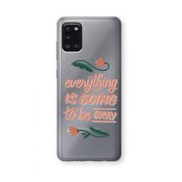 Optimistic flower girl: Samsung Galaxy A31 Transparant Hoesje