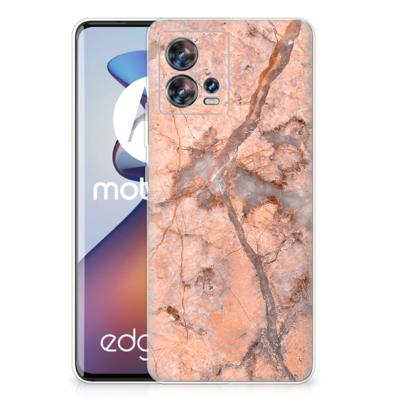 Motorola Edge 30 Fusion | TPU | Siliconen hoesje | Marmer Oranje