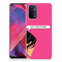 OPPO A93 5G Silicone-hoesje Woman Don't Touch My Phone - thumbnail