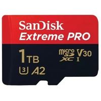 SanDisk MicroSDXC Extreme PRO 1TB 200/140 mb/s - A2 - V30 - SDA - Rescue Pro DL 2Y Micro SD-kaart Zwart - thumbnail