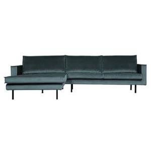 BePureHome Rodeo Chaise Longue Links - Velvet - Teal