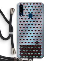 Hartjes: Samsung Galaxy A20s Transparant Hoesje met koord