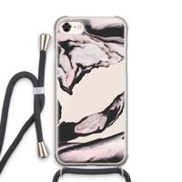 Roze stroom: iPhone 7 Transparant Hoesje met koord