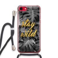 Stay wild: iPhone SE 2020 Transparant Hoesje met koord