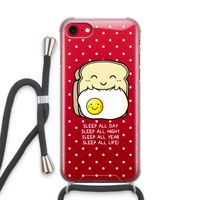 Sleep All Day: iPhone SE 2020 Transparant Hoesje met koord
