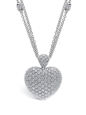 LEO PIZZO collier Amore en or blanc 18ct serti de diamants - Argent