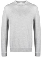 Eleventy pull en laine à bords rayés - Gris