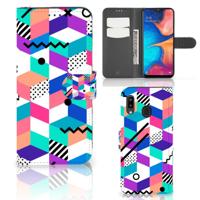 Samsung Galaxy A30 | Book Case | Blokken Kleurrijk
