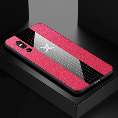 Voor vivo X27 XINLI stiksels doek textuur schokbestendig TPU beschermhoes (rood)