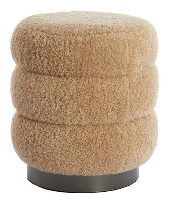 Light & Living Poef 'Jobbi' Teddy, kleur Beige