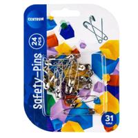 Veiligheidsspelden - metaal - zilver - 24x stuks - 31 mm - huishoud