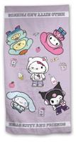 Hello Kitty strandlaken paars 70 x 140 cm