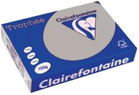 Clairefontaine Trophée Pastel, gekleurd papier, A4, 120 g, 250 vel, lichtgrijs