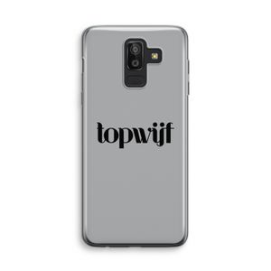 Topwijf Grijs Zwart: Samsung Galaxy J8 (2018) Transparant Hoesje