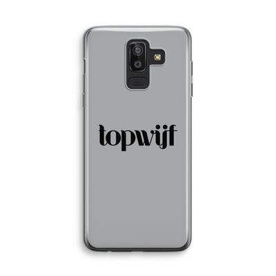 Topwijf Grijs Zwart: Samsung Galaxy J8 (2018) Transparant Hoesje