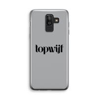 Topwijf Grijs Zwart: Samsung Galaxy J8 (2018) Transparant Hoesje