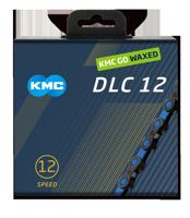 KMC ketting dlc12 black/blue 126s waxed