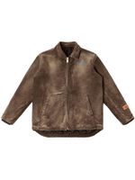 Heron Preston veste en coton à patch logo - Marron