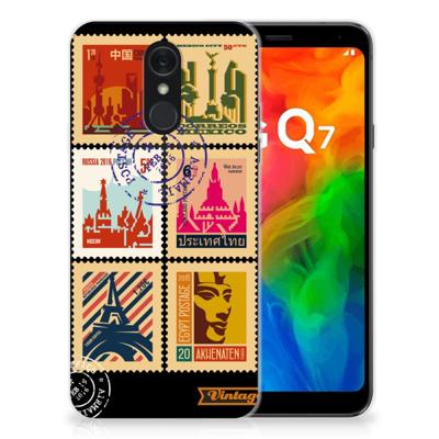 LG Q7 | Silliconen Back Cover | Postzegels
