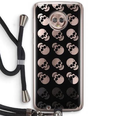 Musketon Skulls: Motorola Moto G6 Transparant Hoesje met koord