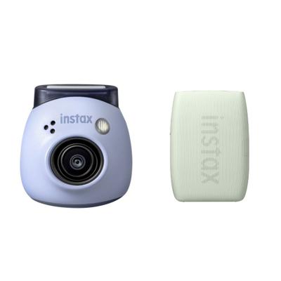 Fujifilm INSTAX PAL digital camera, Lavender Blue + printer mini Link 3, Sage Green