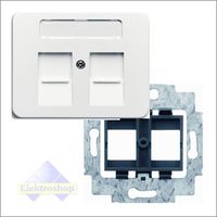Busch-Jaeger RJ45 draagframe met inzetplaat studiowit