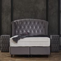 2-Persoons Boxspring Met Opbergruimte - Aurora - Antraciet 140x200 cm - Pocketvering - Inclusief Topper - Dekbed-Discounter.nl - thumbnail