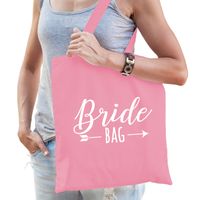 Bride bag katoenen tasje licht roze dames   -