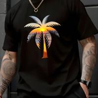 Men's Letter Pattern T-Shirt | 100% Pure Cotton Short Sleeve Top Black / S