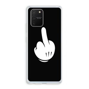 Middle finger black: Samsung Galaxy S10 Lite Transparant Hoesje