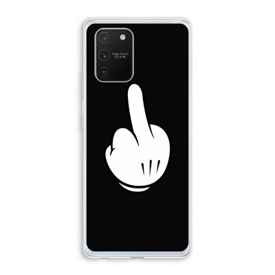 Middle finger black: Samsung Galaxy S10 Lite Transparant Hoesje