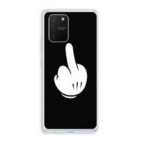 Middle finger black: Samsung Galaxy S10 Lite Transparant Hoesje