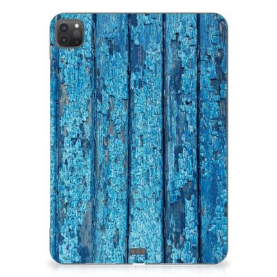 iPad Pro 11 (2024) Silicone Tablet Hoes Wood Blue