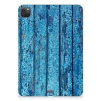 iPad Pro 11 (2024) Silicone Tablet Hoes Wood Blue
