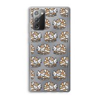 Slapende poes: Samsung Galaxy Note 20 / Note 20 5G Transparant Hoesje
