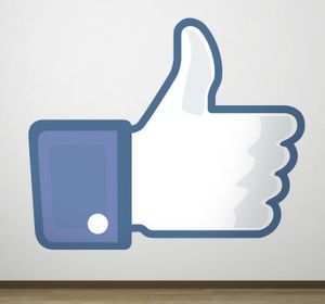 Sticker vind ik leuk fb duim