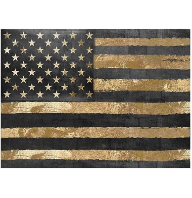 12% korting | USA Vlag Goud En Zwart Decoratie Bord