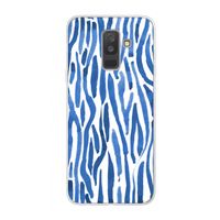 Blauwe nerven: Samsung Galaxy A6 Plus (2018) Transparant Hoesje